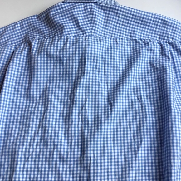 Nordstrom blue checkered dress cotton shirt Sz 1 8 made in Vietnam 🇻🇳 - Picture 12 of 13